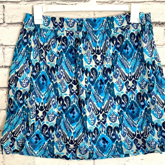 G.H. Bass & Co. Dresses & Skirts - GH Bass Blue Tribal Ikat Print Skirt size 10 NWT